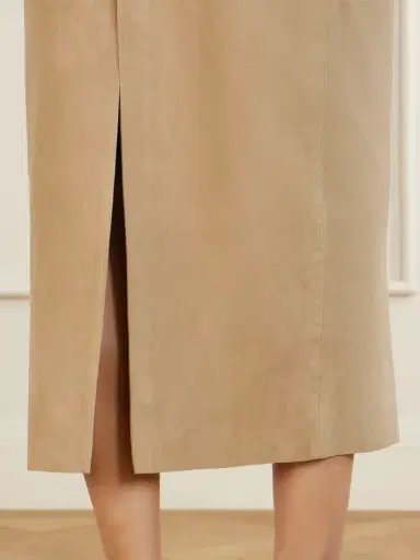 Nour Hammour Selly Suede Midi Skirt | Thumbnail 5