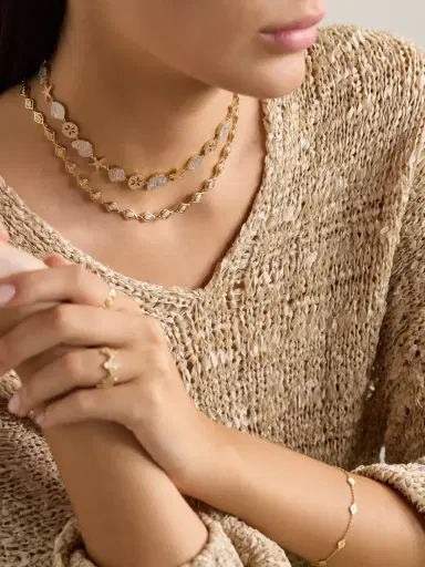 Sydney Evan Sea Life 18-karat Yellow And White Gold Diamond Necklace | Thumbnail 5 Sydney Evan Sea Life 18-karat Yellow And White Gold Diamond Necklace | Thumbnail 5