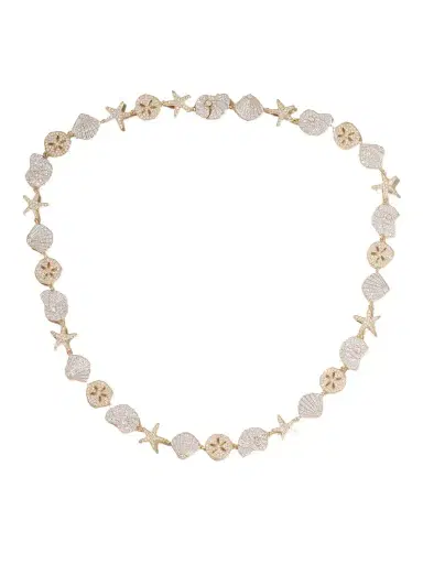 Sydney Evan Sea Life 18-karat Yellow And White Gold Diamond Necklace | Thumbnail 1 Sydney Evan Sea Life 18-karat Yellow And White Gold Diamond Necklace | Thumbnail 1