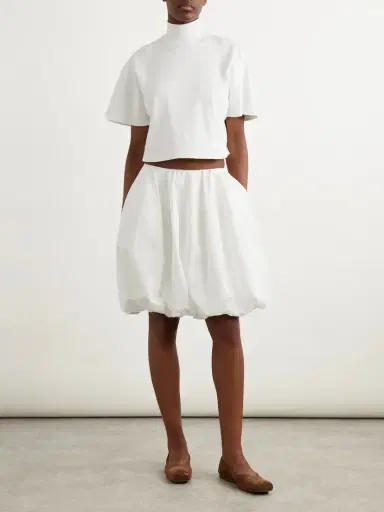 Alaïa Cropped Cotton-jersey Turtleneck T-shirt | Thumbnail 2