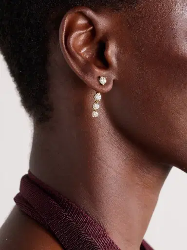 Anita Ko Large Orbit 18-karat Gold Diamond Single Earring | Thumbnail 2