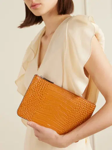 TOTEME Threefold Croc-effect Leather Clutch | Thumbnail 2 TOTEME Threefold Croc-effect Leather Clutch | Thumbnail 2