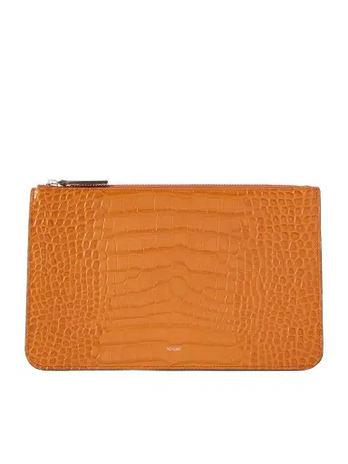TOTEME Threefold Croc-effect Leather Clutch | Thumbnail 1 TOTEME Threefold Croc-effect Leather Clutch | Thumbnail 1