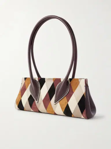 Christian Louboutin Venus Baguette Patchwork Leather And Suede Shoulder Bag | Thumbnail 4 Christian Louboutin Venus Baguette Patchwork Leather And Suede Shoulder Bag | Thumbnail 4