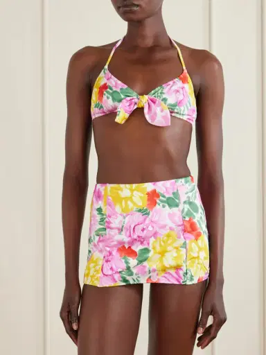 Chloé Floral-print Halterneck Bikini Top | Thumbnail 2