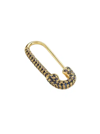 Anita Ko Safety Pin 18-karat Gold Sapphire Earring | Thumbnail 1 Anita Ko Safety Pin 18-karat Gold Sapphire Earring | Thumbnail 1