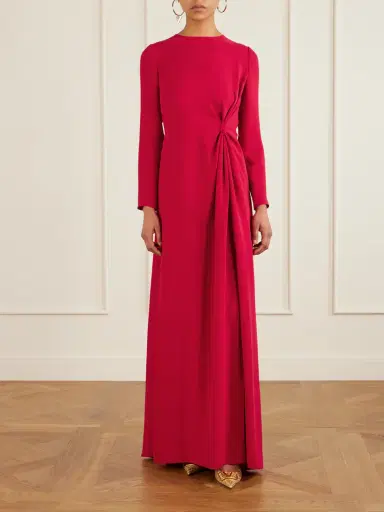 Valentino Garavani Open-back Gathered Silk-cady Gown | Thumbnail 2
