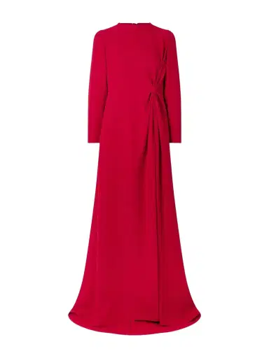 Valentino Garavani Open-back Gathered Silk-cady Gown | Thumbnail 1