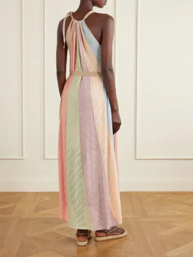 Zimmermann Mahon Splice Halter Mesh Midi Dress | Thumbnail 3 Zimmermann Mahon Splice Halter Mesh Midi Dress | Thumbnail 3