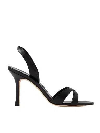 Manolo Blahnik Callasli 90 Leather Slingback Sandals | Thumbnail 1 Manolo Blahnik Callasli 90 Leather Slingback Sandals | Thumbnail 1