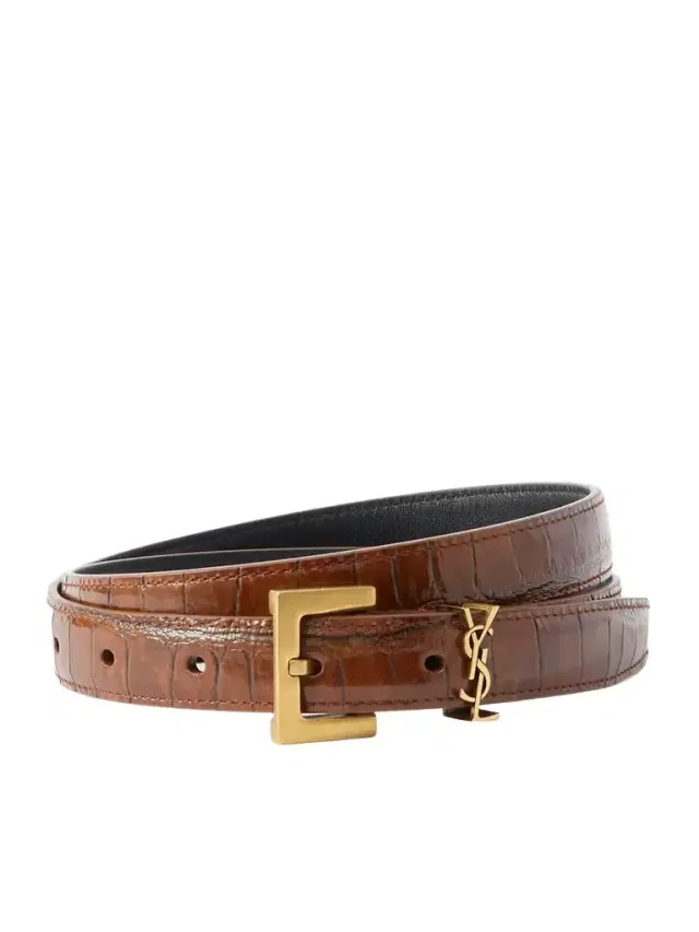 Cassandre Croc-effect Leather Belt