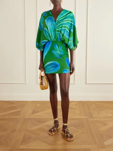 Themis Z Alcmene Printed Satin Mini Dress | Thumbnail 2 Themis Z Alcmene Printed Satin Mini Dress | Thumbnail 2