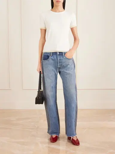 B SIDES Double Waistband Rework Wide-leg Jeans | Thumbnail 2