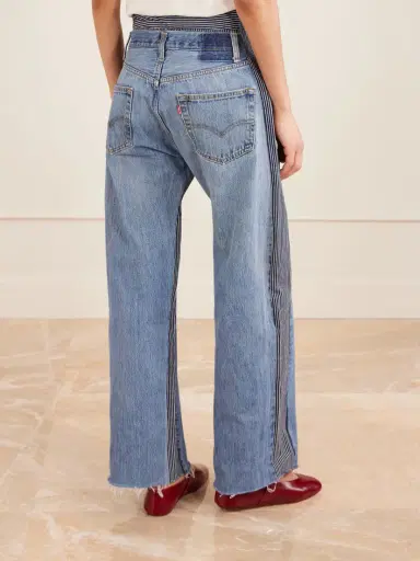 B SIDES Double Waistband Rework Wide-leg Jeans | Thumbnail 4