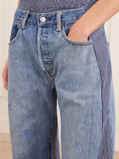 B SIDES Double Waistband Rework Wide-leg Jeans | Thumbnail 5