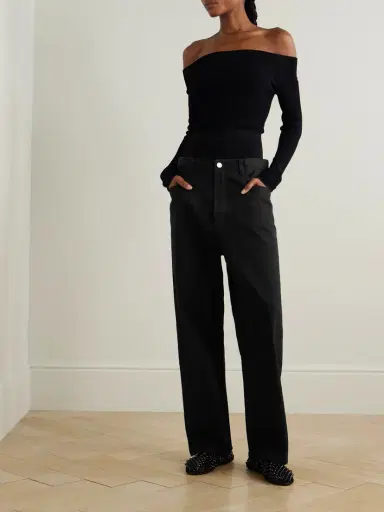 Alaïa Stretch Knit-trimmed Jeans | Thumbnail 2