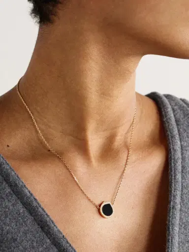 Repossi Antifer 18-karat Rose Gold, Onyx And Diamond Necklace | Thumbnail 2
