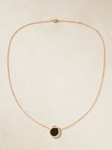 Repossi Antifer 18-karat Rose Gold, Onyx And Diamond Necklace | Thumbnail 4