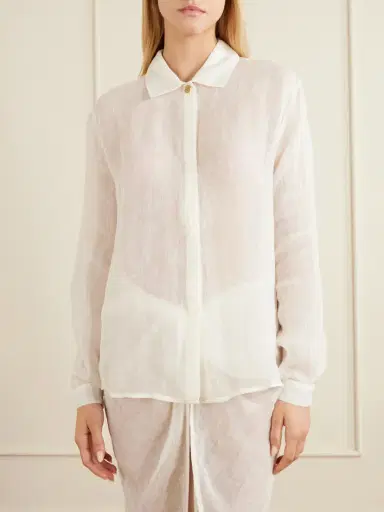 Le Kasha Sanbu Linen Shirt | Thumbnail 3 Le Kasha Sanbu Linen Shirt | Thumbnail 3
