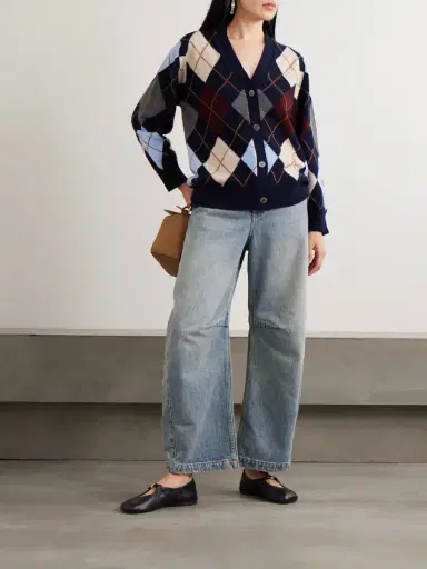 Loewe Embroidered High-rise Barrel-leg Jeans | Thumbnail 2 Loewe Embroidered High-rise Barrel-leg Jeans | Thumbnail 2