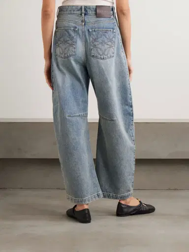 Loewe Embroidered High-rise Barrel-leg Jeans | Thumbnail 4 Loewe Embroidered High-rise Barrel-leg Jeans | Thumbnail 4