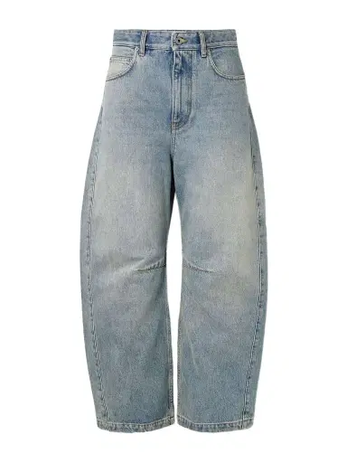 Loewe Embroidered High-rise Barrel-leg Jeans | Thumbnail 1 Loewe Embroidered High-rise Barrel-leg Jeans | Thumbnail 1