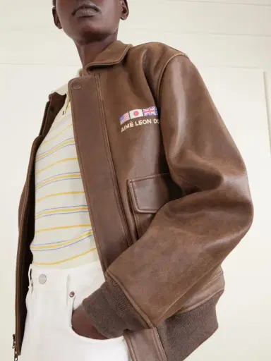 Aimé Leon Dore World’s Borough Printed Leather Jacket | Thumbnail 5 Aimé Leon Dore World’s Borough Printed Leather Jacket | Thumbnail 5