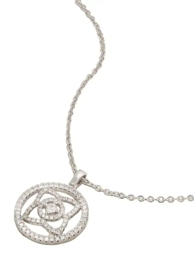 De Beers London Lotus By De Beers 18-karat White Gold Diamond Necklace