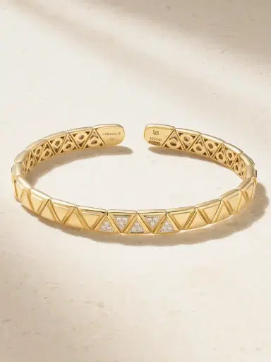 Marina B Triangolini 18-karat Gold Diamond Bangle | Thumbnail 1 Marina B Triangolini 18-karat Gold Diamond Bangle | Thumbnail 1