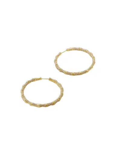 Anita Ko Bamboo 18-karat Gold Diamond Hoop Earrings | Thumbnail 1