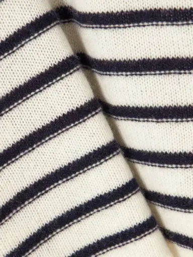 Allude Striped Wool And Cashmere-blend Polo Sweater | Thumbnail 5 Allude Striped Wool And Cashmere-blend Polo Sweater | Thumbnail 5