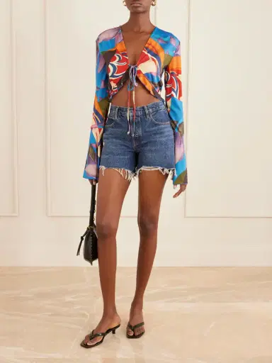 Frame The Long Hang Denim Shorts | Thumbnail 2 Frame The Long Hang Denim Shorts | Thumbnail 2