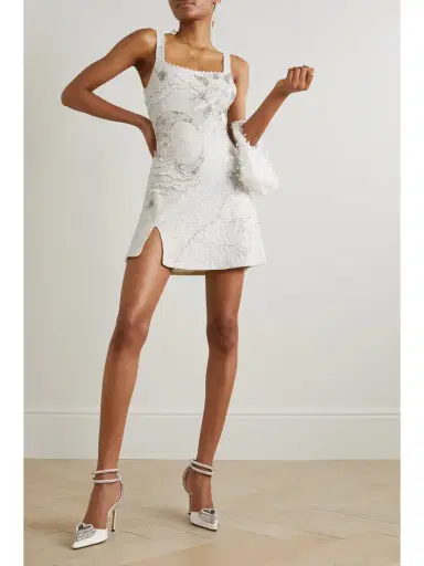 Clio Peppiatt Lucina Embellished Stretch-mesh Mini Dress | Thumbnail 2 Clio Peppiatt Lucina Embellished Stretch-mesh Mini Dress | Thumbnail 2