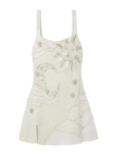 Clio Peppiatt Lucina Embellished Stretch-mesh Mini Dress | Thumbnail 1 Clio Peppiatt Lucina Embellished Stretch-mesh Mini Dress | Thumbnail 1