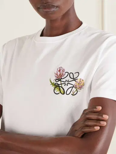 Loewe + Paula’s Ibiza Anagram Embroidered Cotton-jersey T-shirt | Thumbnail 5