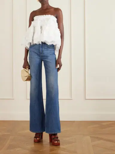 Zimmermann Strapless Lace-trimmed Cotton Top | Thumbnail 2 Zimmermann Strapless Lace-trimmed Cotton Top | Thumbnail 2