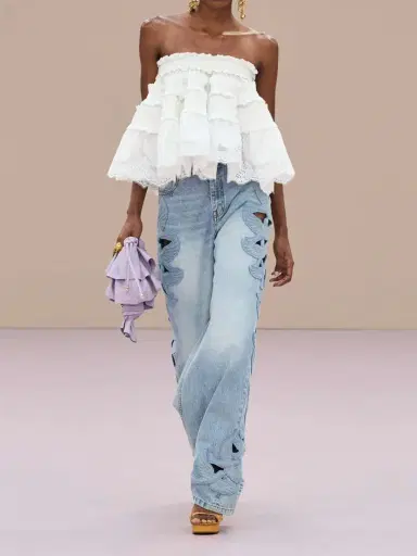 Zimmermann Strapless Lace-trimmed Cotton Top | Thumbnail 5 Zimmermann Strapless Lace-trimmed Cotton Top | Thumbnail 5