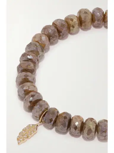 Sydney Evan Tiny Feather 14-karat Gold, Labradorite And Diamond Bracelet | Thumbnail 4 Sydney Evan Tiny Feather 14-karat Gold, Labradorite And Diamond Bracelet | Thumbnail 4