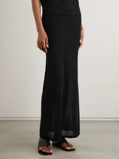 TOTEME Lyocell And Cashmere-blend Maxi Skirt | Thumbnail 3