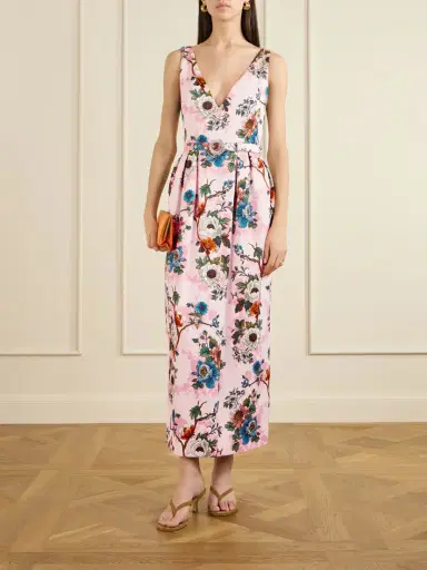 Borgo de Nor Jules Floral-print Cotton-blend Cloqué Midi Dress | Thumbnail 2 Borgo de Nor Jules Floral-print Cotton-blend Cloqué Midi Dress | Thumbnail 2
