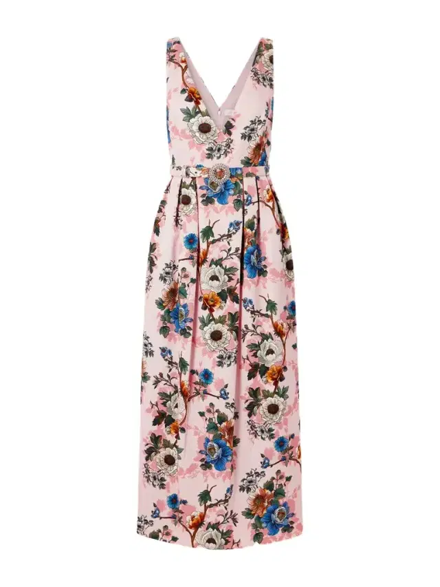 Borgo de Nor Jules Floral-print Cotton-blend Cloqué Midi Dress