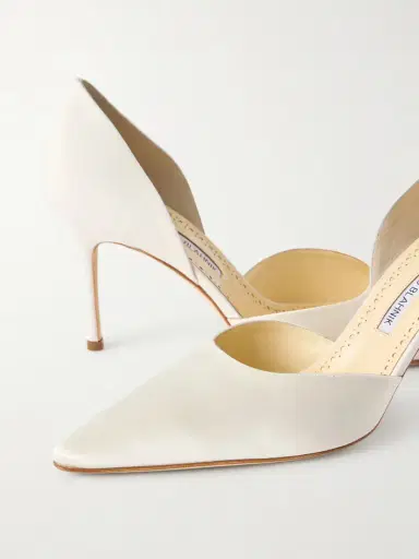 Manolo Blahnik Taylerbinu 90 Satin Pumps | Thumbnail 5