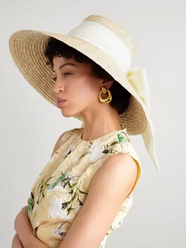 Eugenia Kim Mirabel Grosgrain-trimmed Straw Sunhat | Thumbnail 2