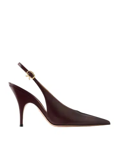 Gianvito Rossi Sofia 95 Leather Slingback Pumps | Thumbnail 1