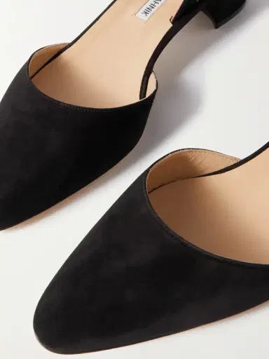 Manolo Blahnik Aspro 30 Suede Slingback Pumps | Thumbnail 4 Manolo Blahnik Aspro 30 Suede Slingback Pumps | Thumbnail 4