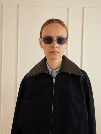 Cartier Eyewear Panthère De Cartier Rimless Hexagon-frame Silver-tone Sunglasses | Thumbnail 2