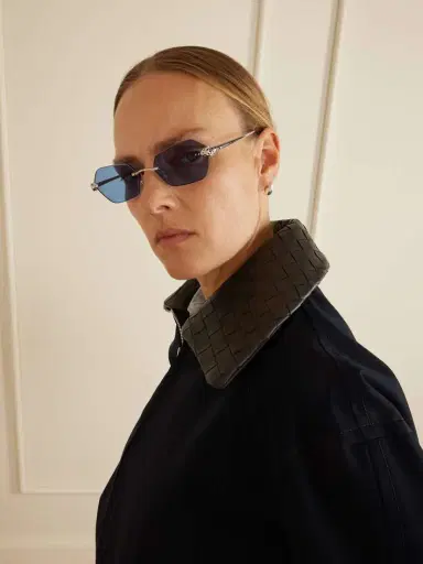 Cartier Eyewear Panthère De Cartier Rimless Hexagon-frame Silver-tone Sunglasses | Thumbnail 4