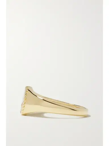 Yvonne Léon 9-karat Gold, Mother-of-pearl And Diamond Signet Ring | Thumbnail 5