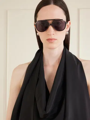 Jacques Marie Mage + Lou Lou De La Falaise Louise Aviator-style Titanium Sunglasses | Thumbnail 2