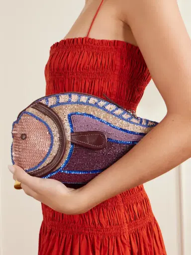 Staud Pesce Beaded Leather Clutch | Thumbnail 2 Staud Pesce Beaded Leather Clutch | Thumbnail 2